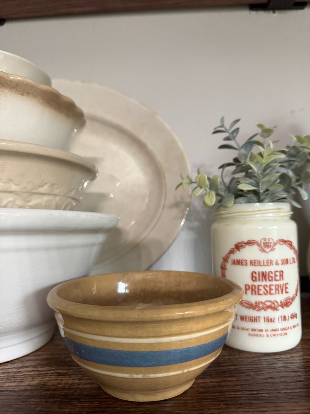 Vintage Yellow Ware Nesting Bowl